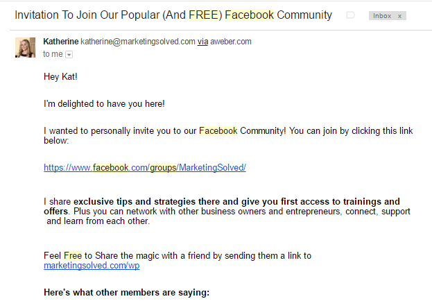 Facebook Group promotions 