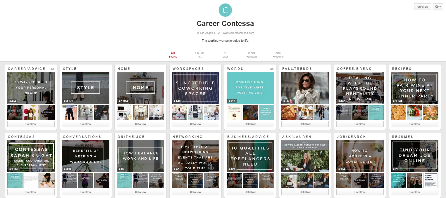 career contessa pinterest