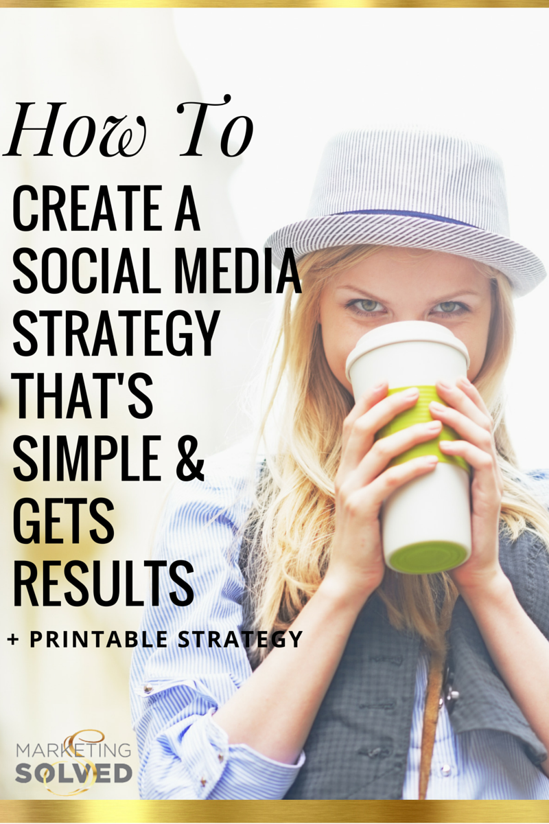 How to Create a Social Media Strategy + Printable Done For You Strategy - Marketing Solved