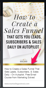 Pinterest Pin Description Example - Marketing Solved