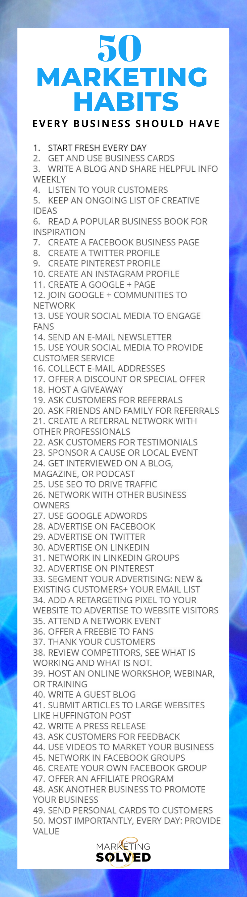 Marketing Habits For Business Owners // Marketing Tips // Marketing Ideas 