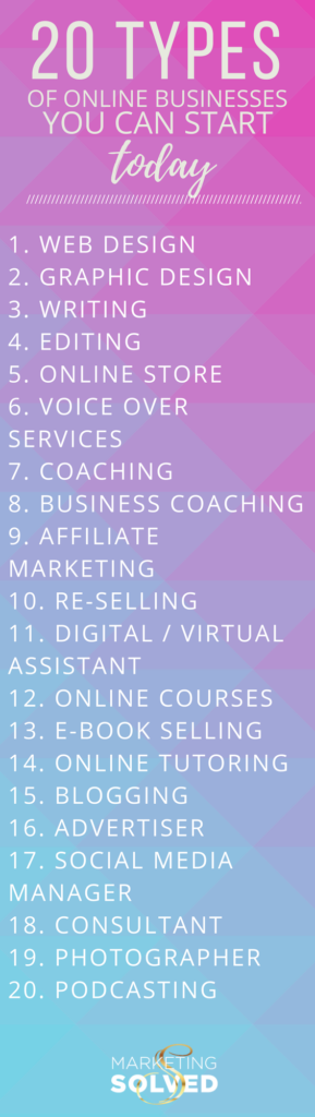 20 Online Business You Can Start Today // Types of Online Business // Online Business Ideas // Types Online Business // Easy Online Businesses // Easy Online Business Ideas // Online Business Tips // Online Business Opportunities // Starting Online Business 