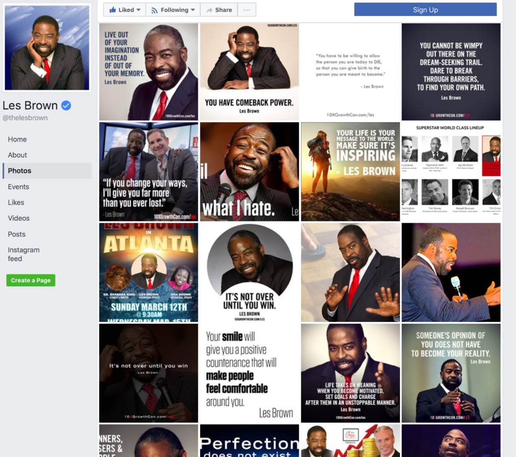 Les Brown Social Media Branded Graphics 