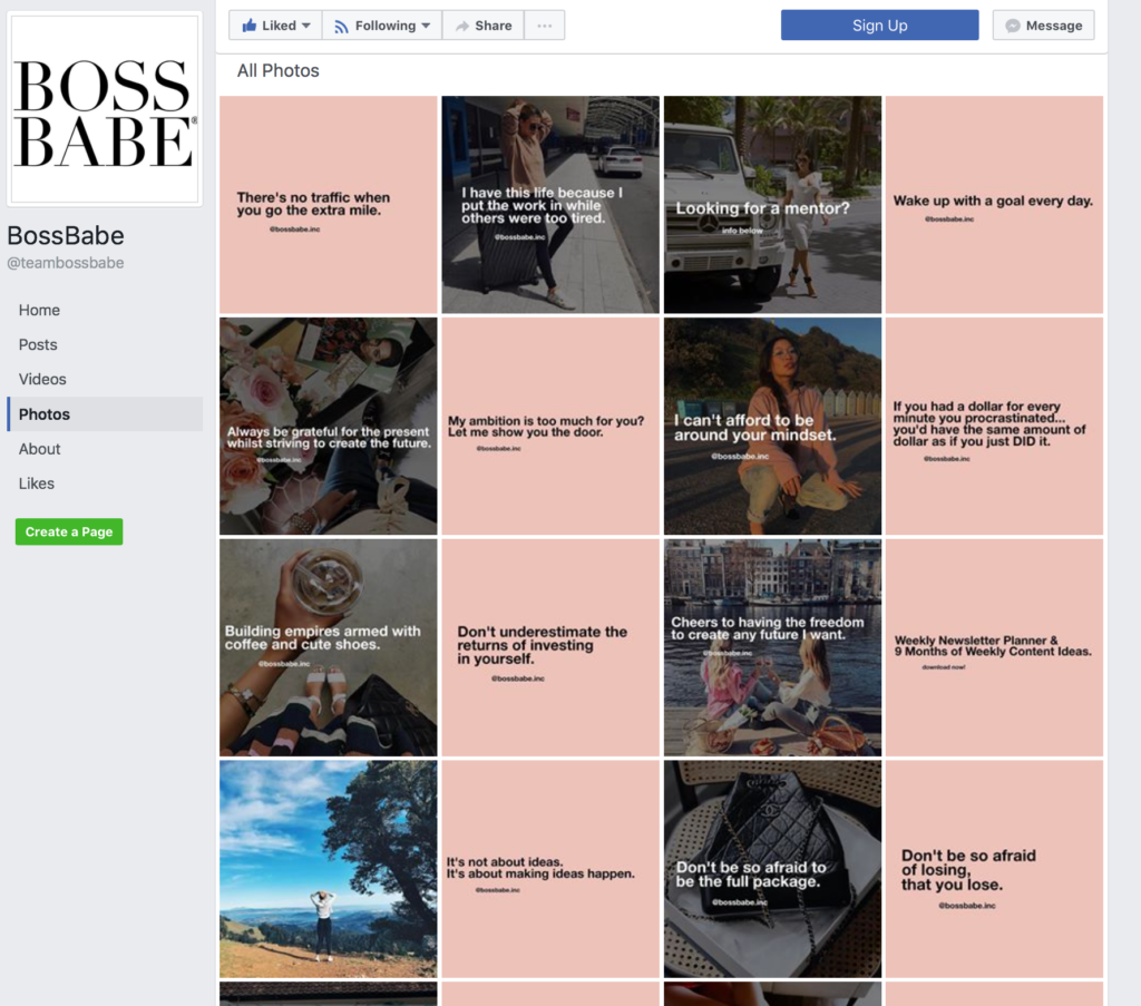 BossBabe Social Media Branded Graphics 