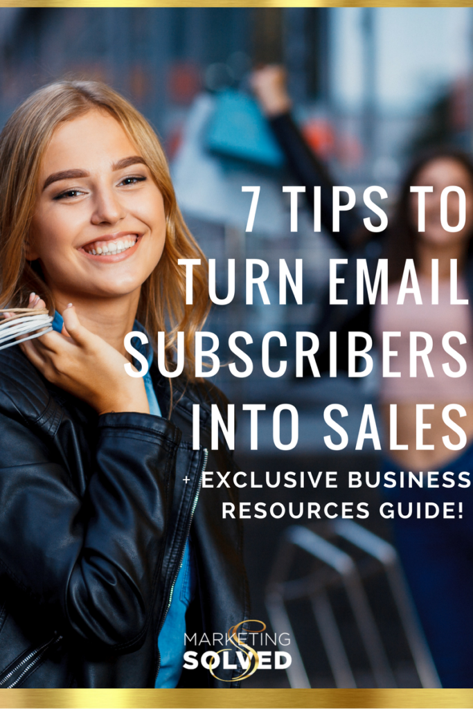 How to Turn Email Subscribers into Sales