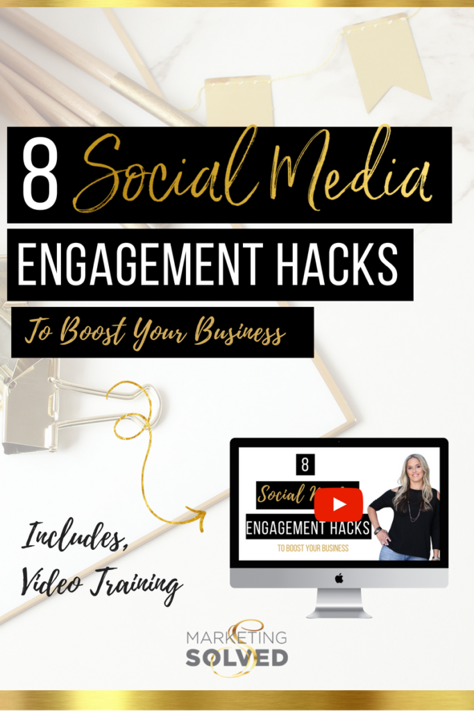 8 Social Media Engagement Hacks, Strategies & Tips to Boost Your Business// social media engagement tips // social media engagement hacks // social media engagement strategies // // Increase visibility on social media // increase reach on social media // youtube marketing channels // marketing solved// kat sullivan