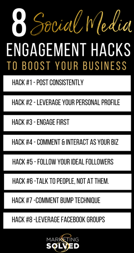 8 Social Media Engagement Hacks, Strategies & Tips to Boost Your Business 8 Social Media Engagement Hacks, Strategies & Tips to Boost Your Business// social media engagement tips // social media engagement hacks // social media engagement strategies // // Increase visibility on social media // increase reach on social media // youtube marketing channels // marketing solved// kat sullivan 