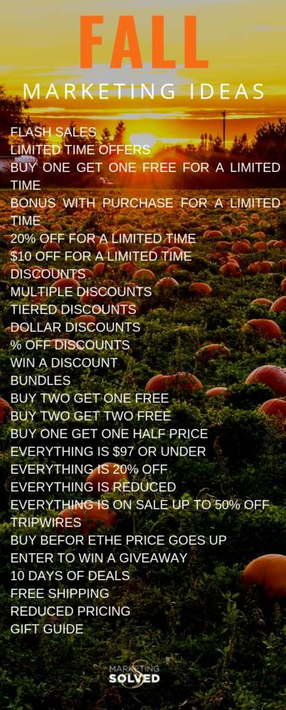 Fall Marketing Ideas // October Marketing Ideas // Thanksgiving Promotion Ideas