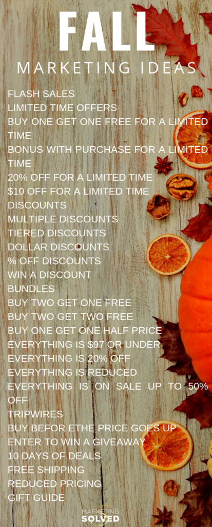 Fall Marketing Ideas // October Marketing Ideas // Thanksgiving Promotion Ideas