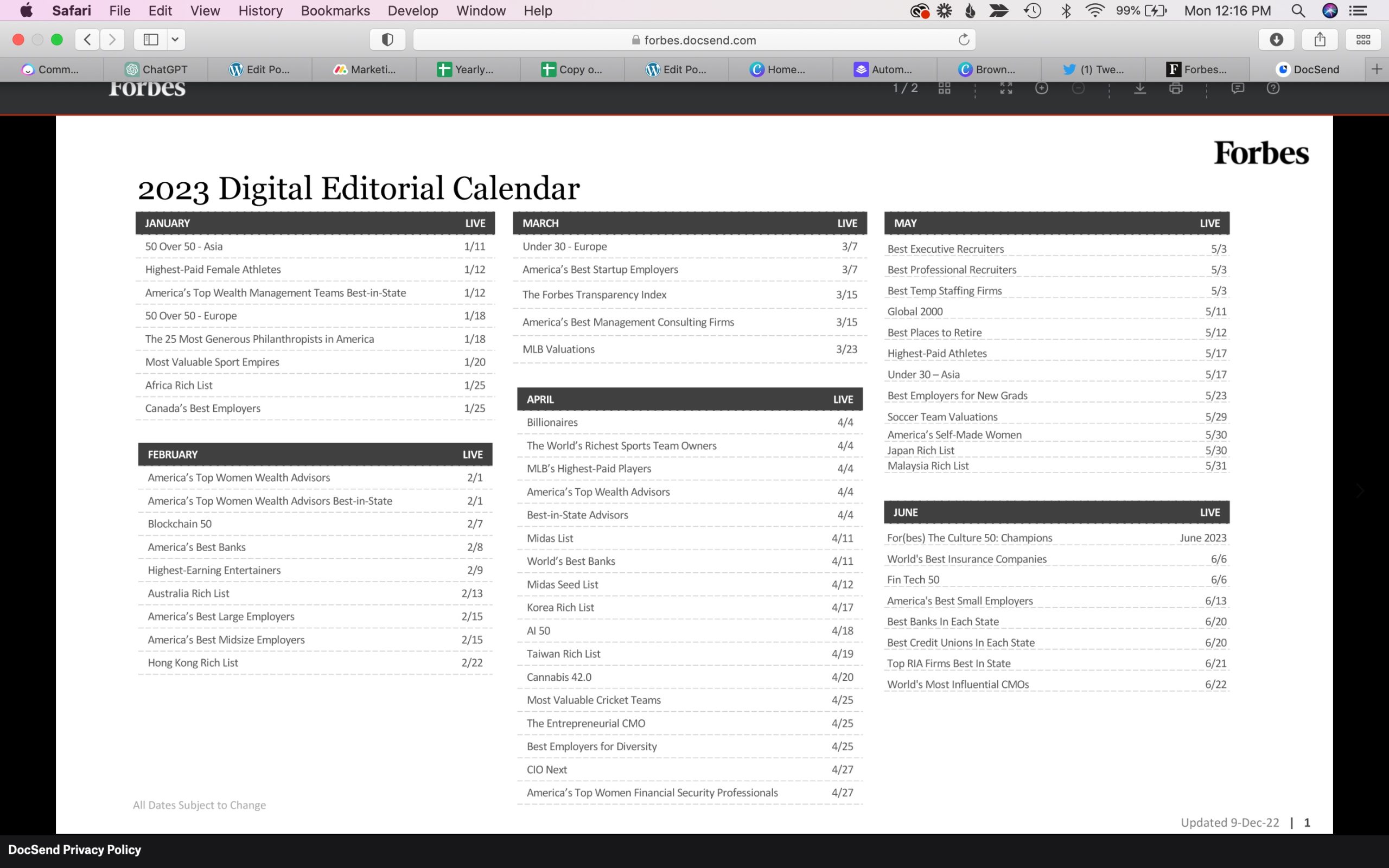 12 month social media editorial calendar Marketing Solved